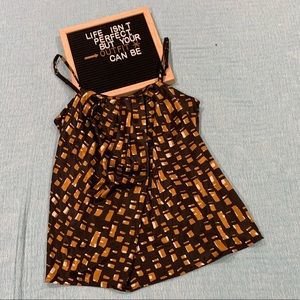 ☀️ New York & Co brown patterned tank top